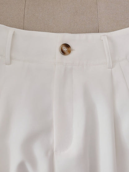 Damen Elegante High-Waist Shorts mit Gürtel – Perfekt für Büro und Freizeit