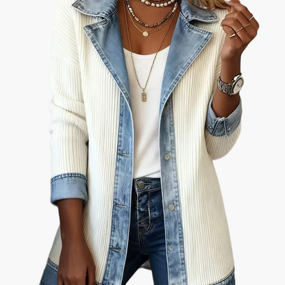 Damen Blazer im modernen Denim-Look – Eleganter Business & Casual Blazer für Alltag und Büro