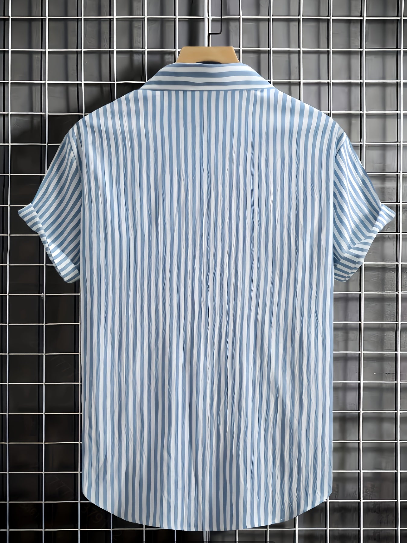 Herren Kurzarm Streifenhemd – Lockeres Sommer Freizeitshirt mit Modernem Look