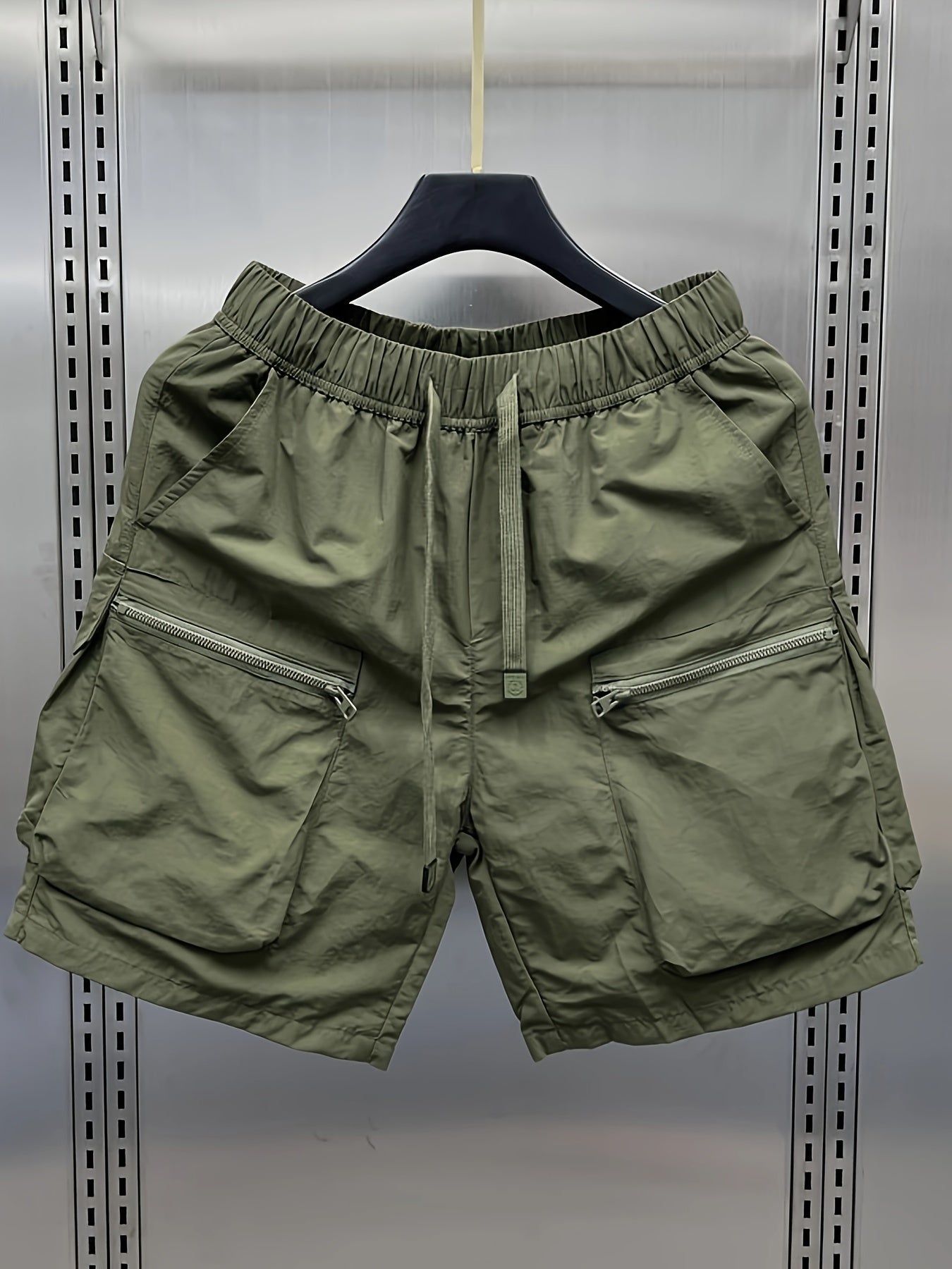 Herren Utility Cargo Shorts mit großen Taschen und Zippern – Funktionale Freizeitshorts