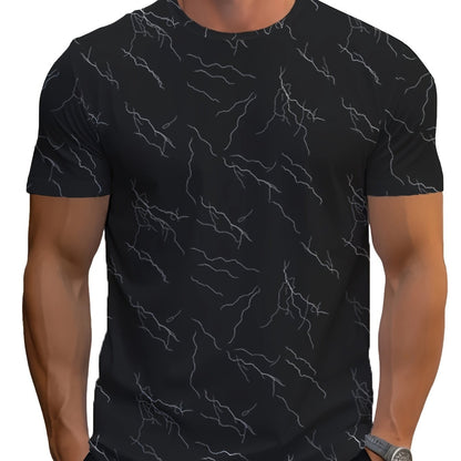 Herren T-Shirt mit abstraktem Print – Modernes Freizeitshirt für stilbewusste Looks