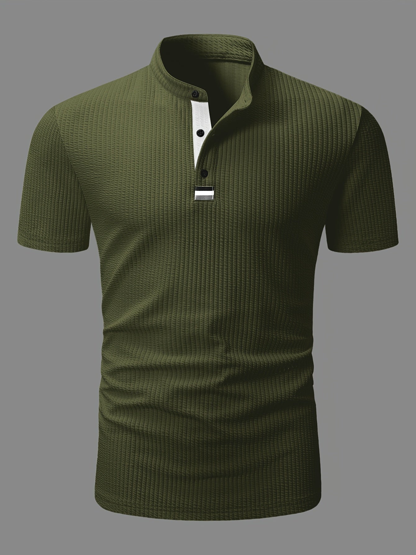 Herren Poloshirt mit Stehkragen und Knopfleiste – Modernes Freizeit- und Business-Oberteil