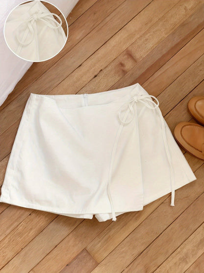 Damen Wickel Skort – Eleganter Minirock mit Shorts, Stilvoll für Strand und Freizeit