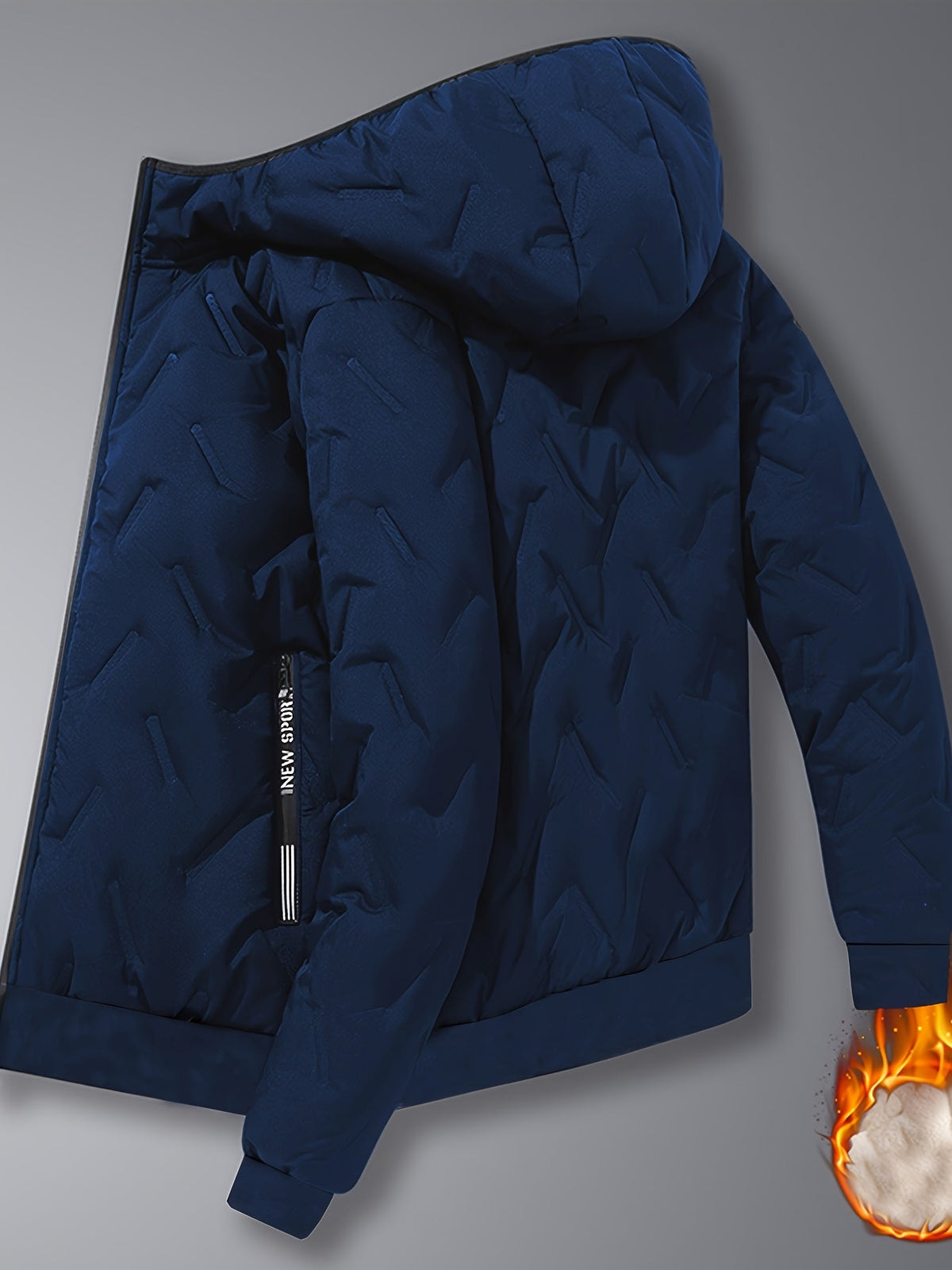 Stepp-Trainingsanzug für Herren, Winter Outdoor Set, Kapuzenjacke & Hose, gefüttert