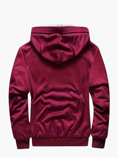 Herren Winter Fleece Kapuzenjacke – Warme Freizeitjacke mit Reißverschluss für kalte Tage