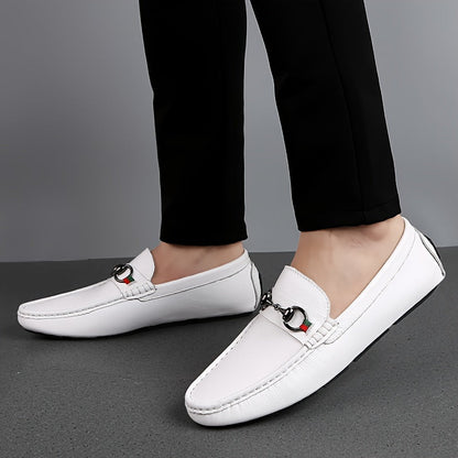 Herren Mokassins Slip-On Loafer mit Schnalle – Eleganter Freizeitschuh für Alltag und Freizeit