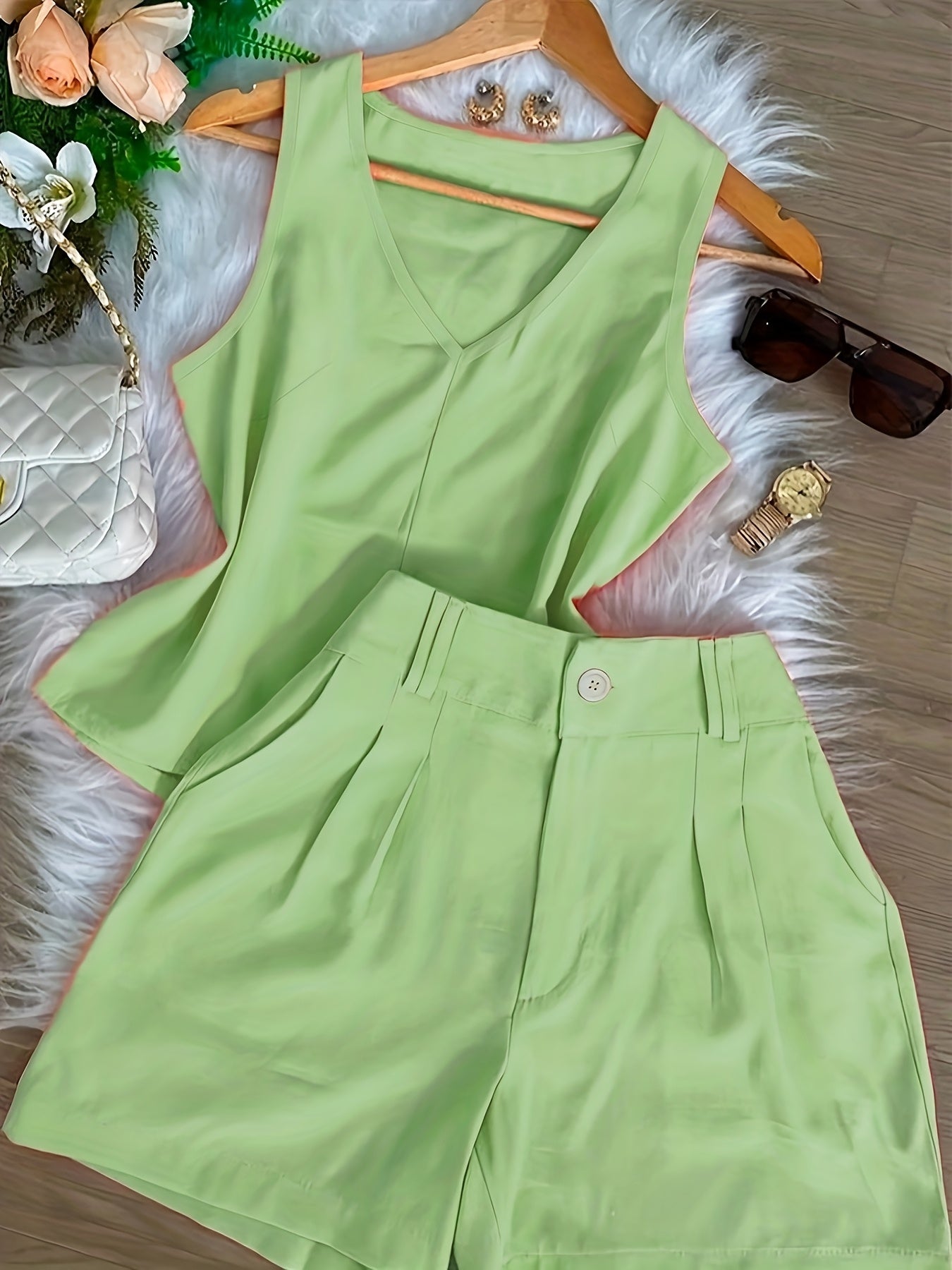 Damen Sommer Set – Elegantes Top und Shorts, Modischer Casual Look für Alltag & Urlaub