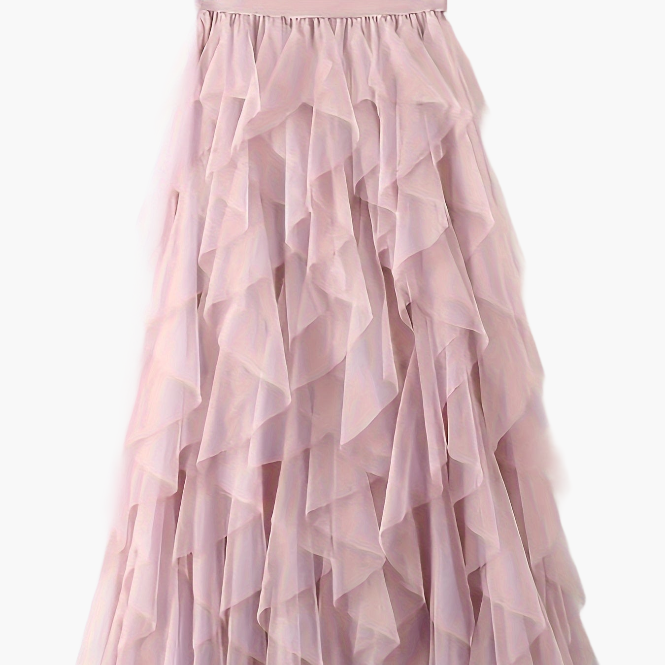 Damen Eleganter Maxirock mit Stufen und Volants für festliche Anlässe