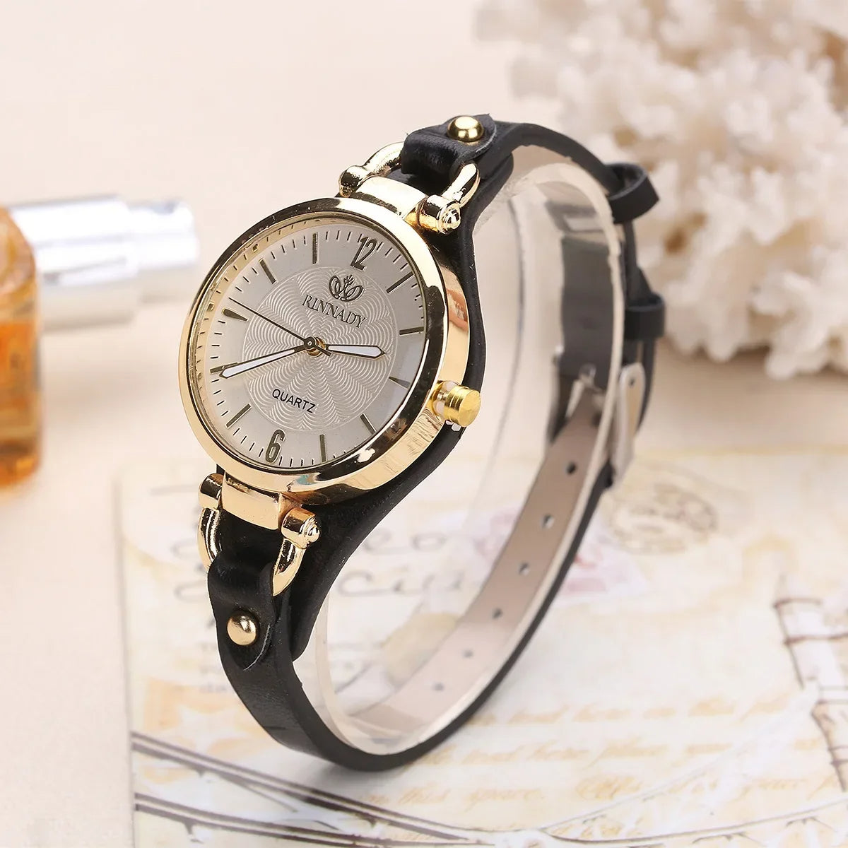 Damen Vintage Armbanduhr Klassisch Elegant – Stilvolle Quarzuhr für Alltag und Business