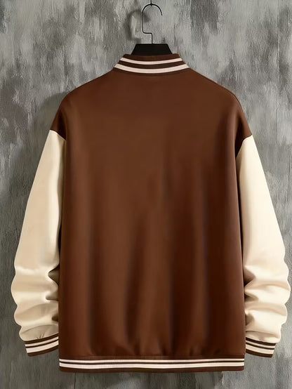 Baseballjacke und Trainingshose Set für Herren - Sportanzug mit "Los Angeles" Schriftzug