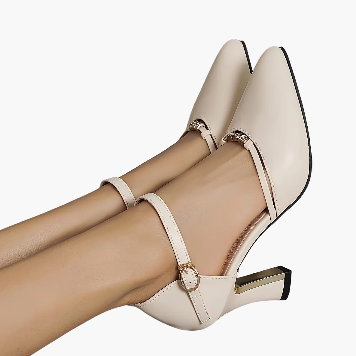 Damen Elegante Mary Jane Pumps mit Blockabsatz und Schnalle – Perfekt für Büro & festliche Anlässe