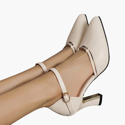 Damen Elegante Mary Jane Pumps mit Blockabsatz und Schnalle – Perfekt für Büro & festliche Anlässe