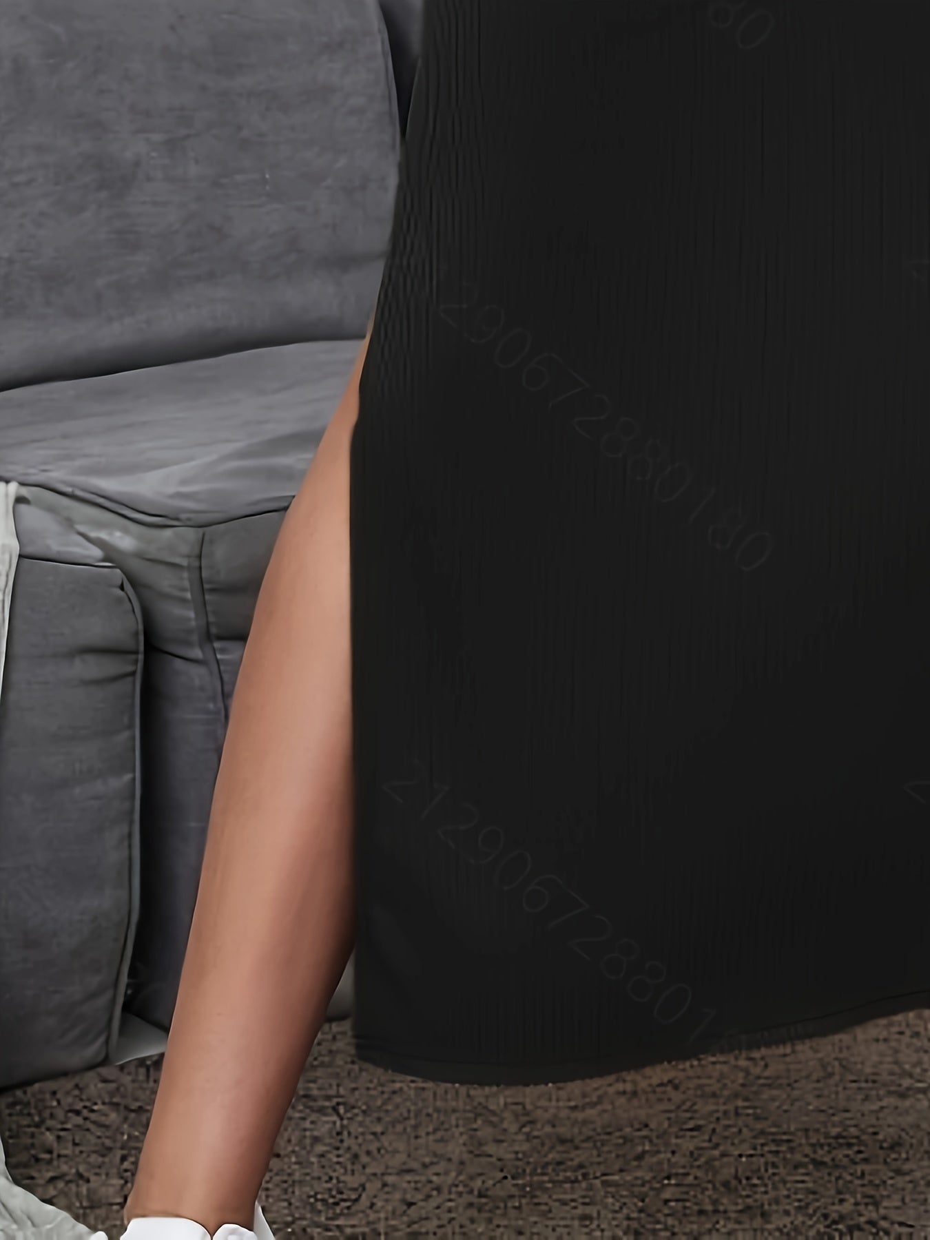 Damen Midirock mit Schlitz – Figurbetonter Freizeitrock für Alltag & Ausgehen