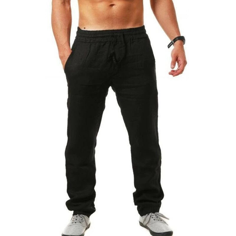 Herren Freizeithose mit elastischem Bund – Leichte Sommerhose für Alltag und Urlaub