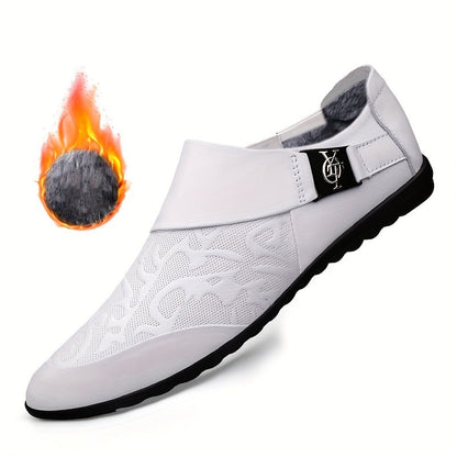 Herren Slip-On Loafer – Modische Freizeitschuhe mit Prägung und moderner Schnalle