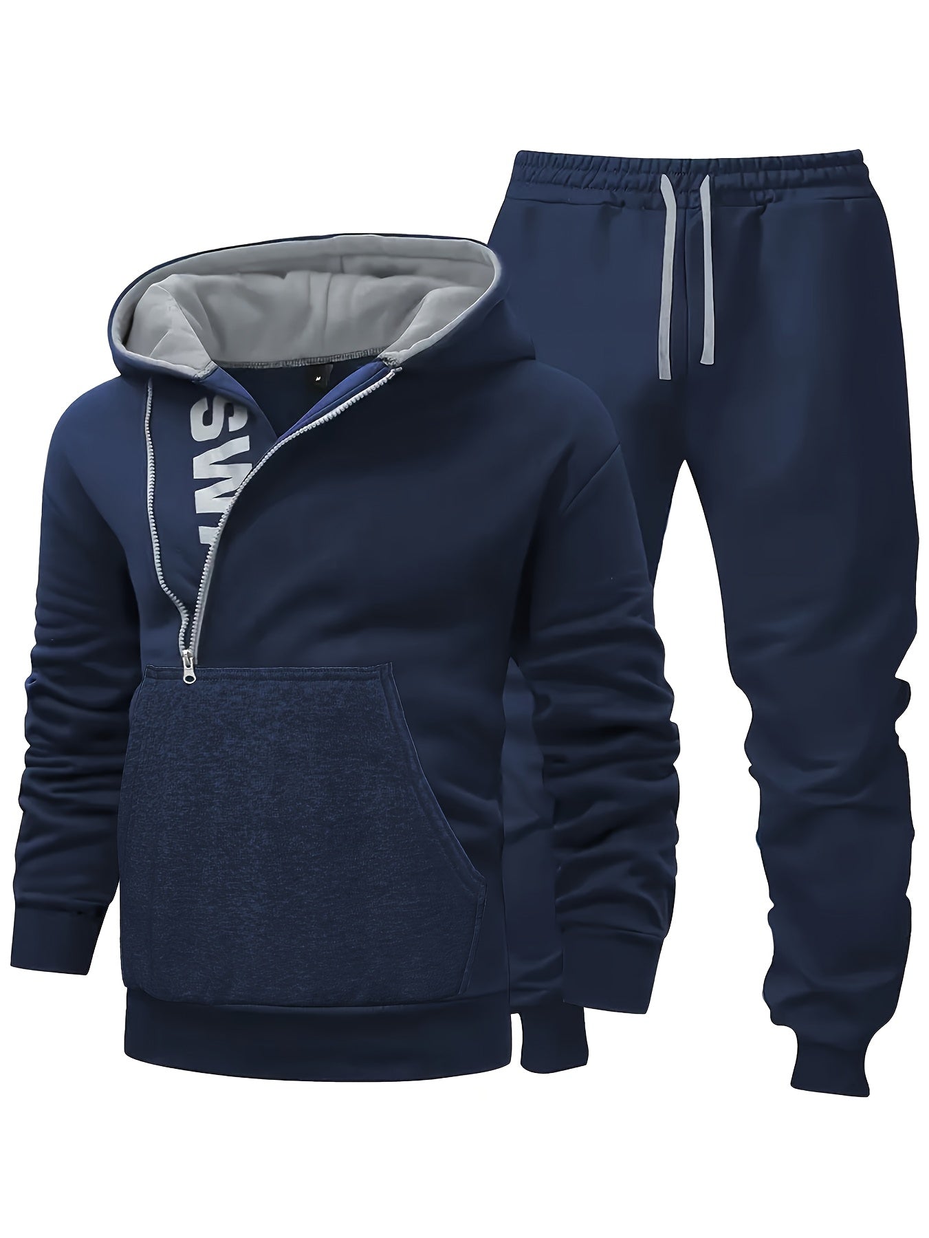 Herren Sportanzug Kapuzenpullover & Jogginghose Zweiteiler mit Reißverschluss