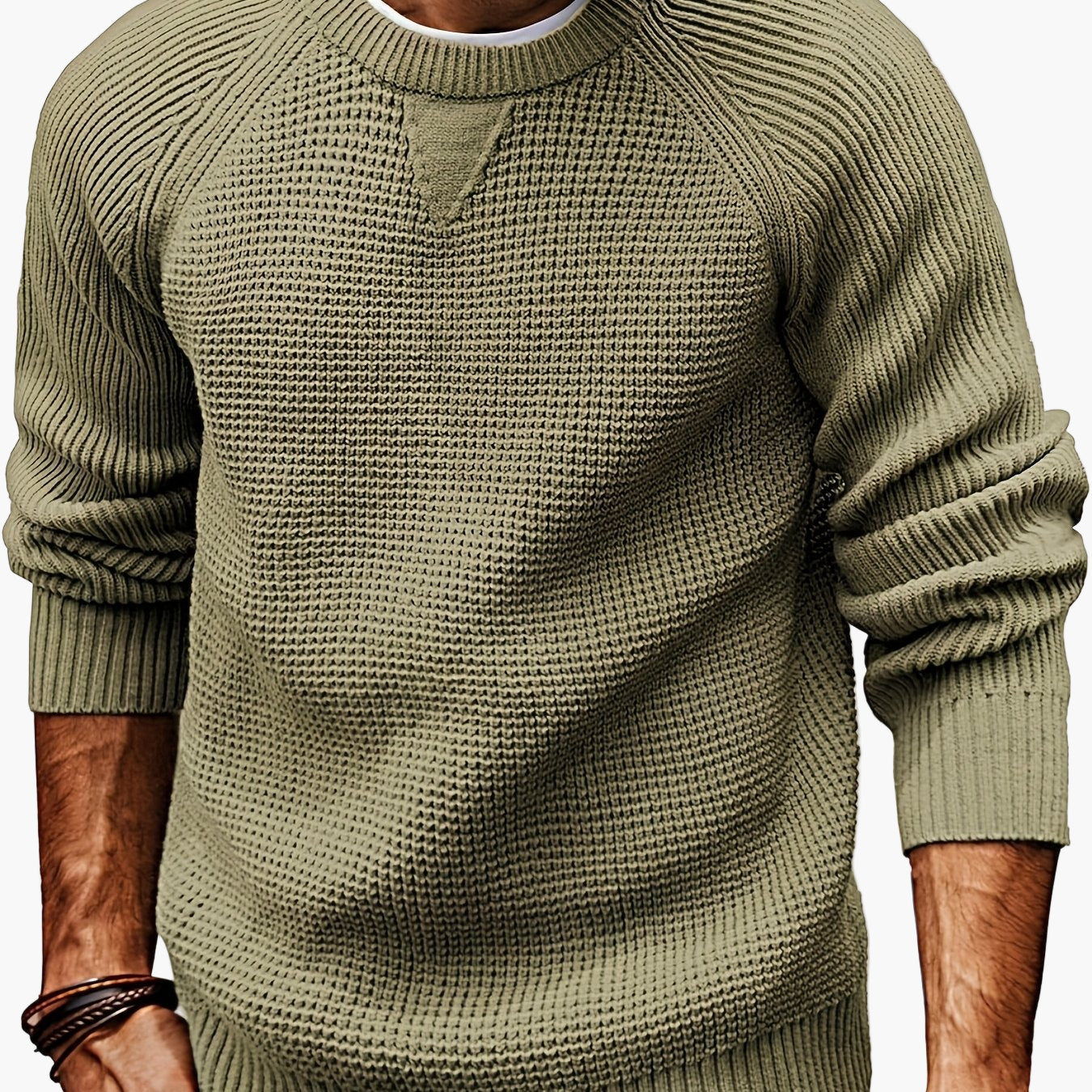 Herren Strickpullover Vintage Stil – Klassischer Rundhalsausschnitt, Perfekt für Alltag und Freizeit