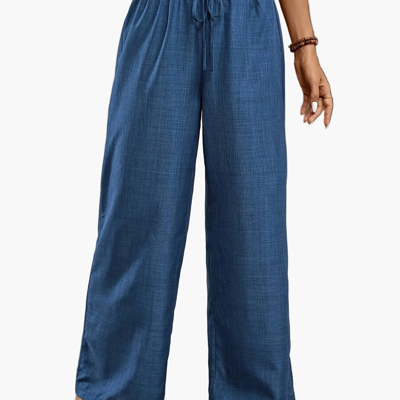 Damen Weite Freizeithose mit Elastikbund – Eleganter Stil für Alltag und Urlaub