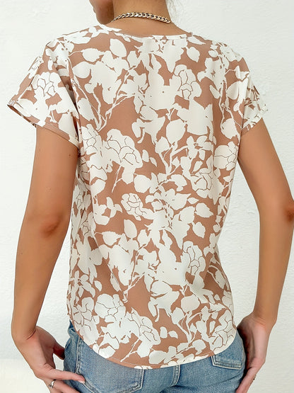 Damen Blusenshirt im floralen Design – Eleganter Sommer-Look für Freizeit und Büro