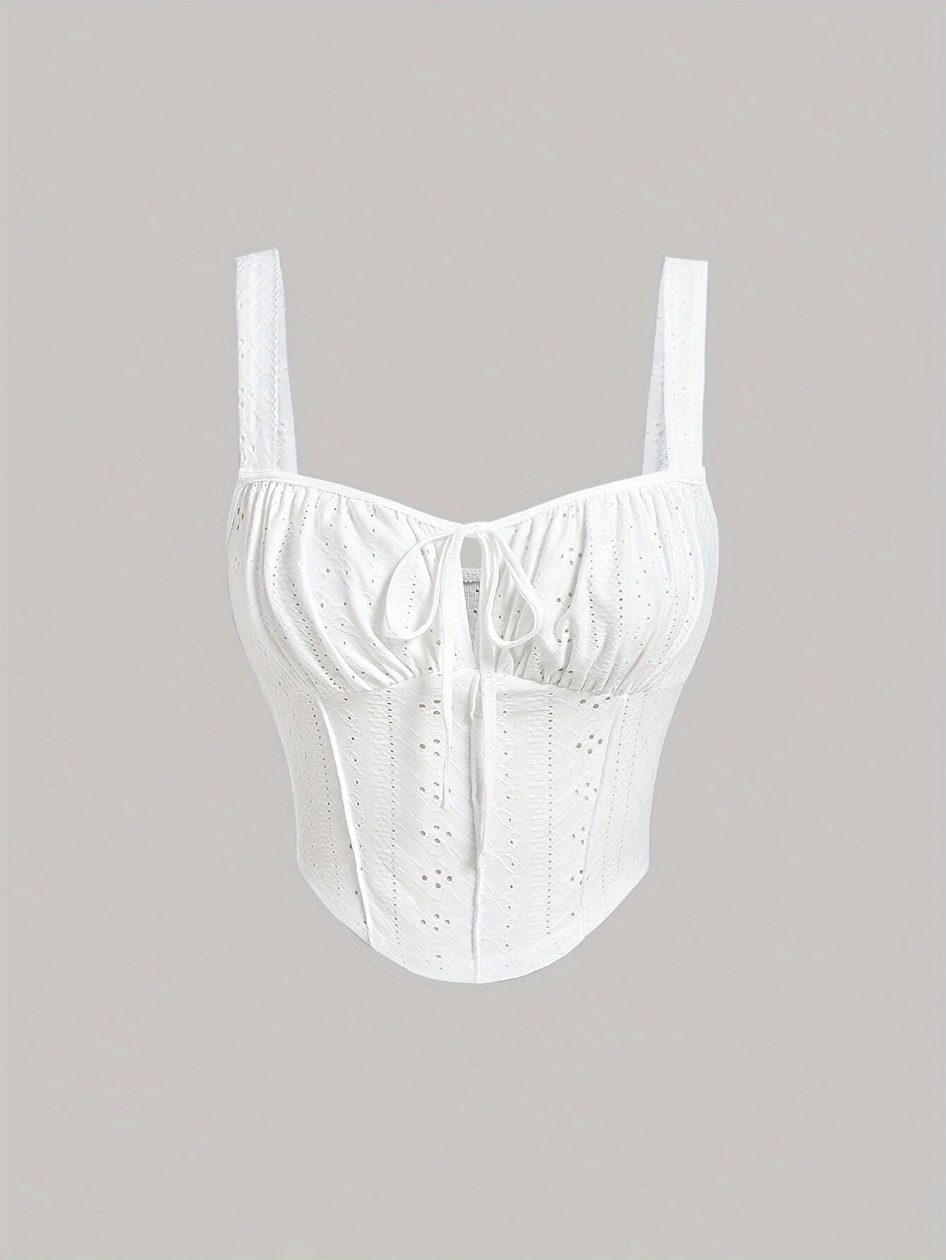 Damen Bustier Top im Boho-Stil mit Zierschnürung – Feminines Sommer-Corsagentop