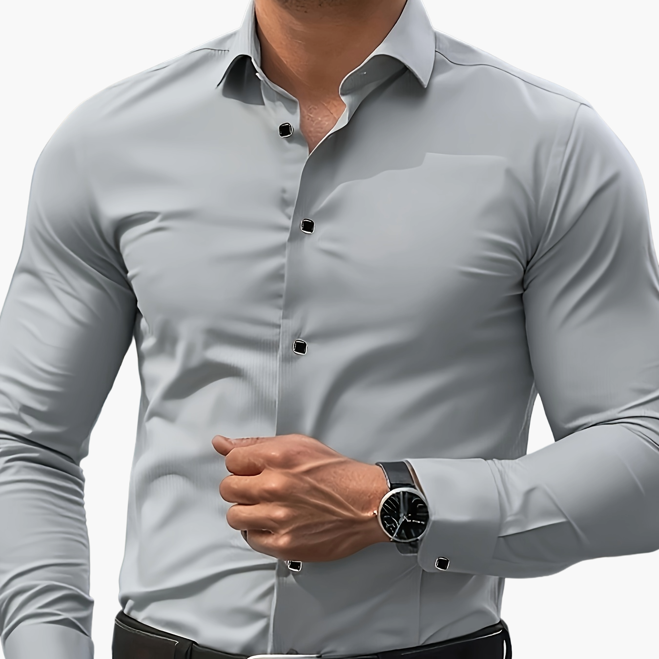 Herren Business Slim Fit Hemd – Elegantes Langarmhemd für Büro und Freizeit
