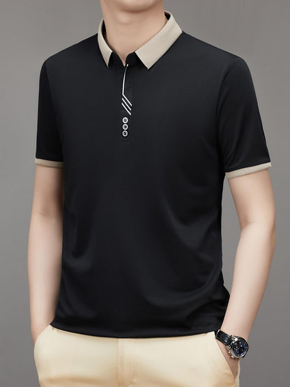 Herren Polo-Shirt mit Kontrastkragen – Stilvolles Freizeit- und Business-Oberteil