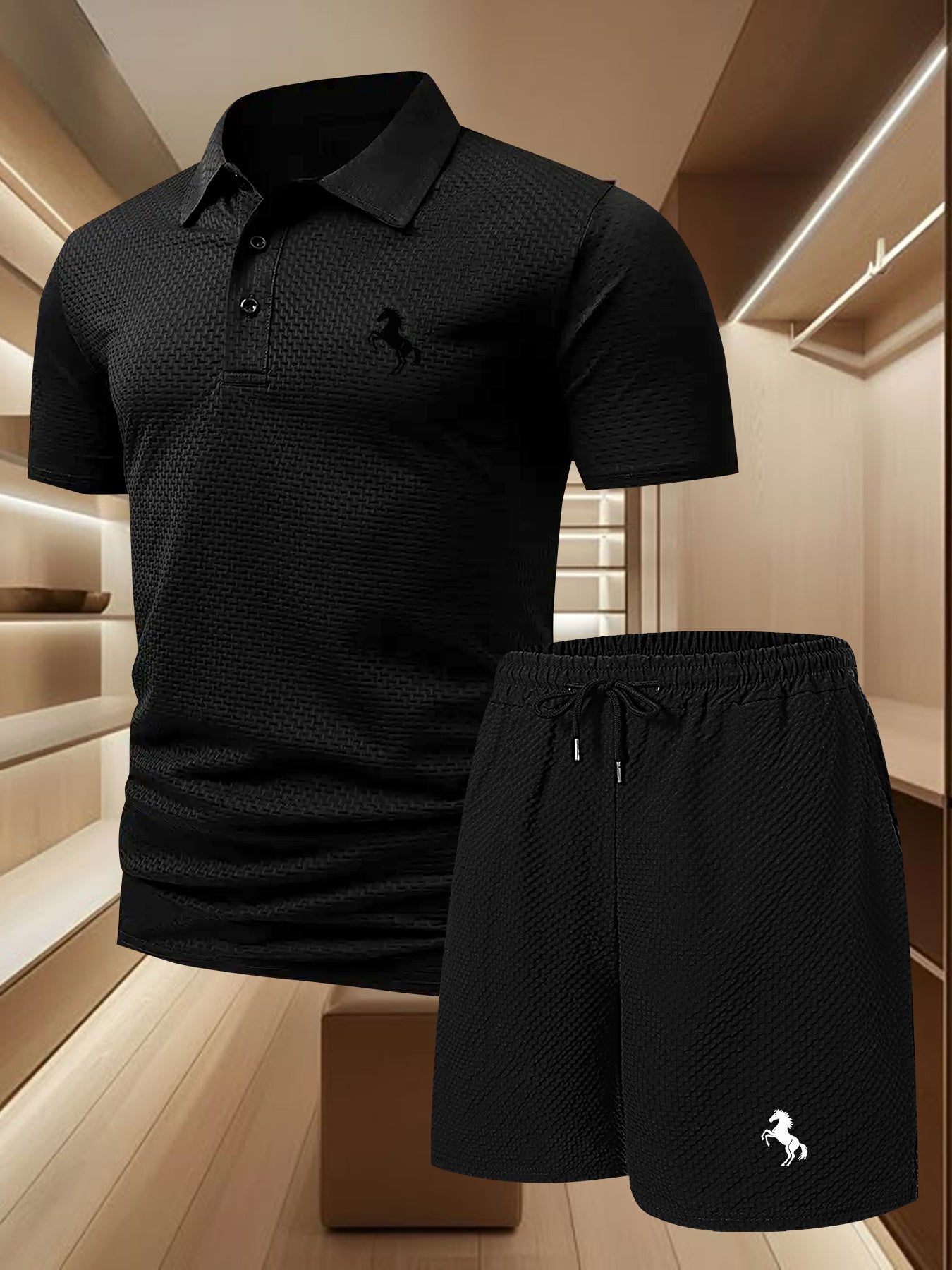 Herren Polo Set – Elegantes Freizeit-Outfit mit Poloshirt und Shorts, Stilvoll & Bequem für Alltag und Freizeit