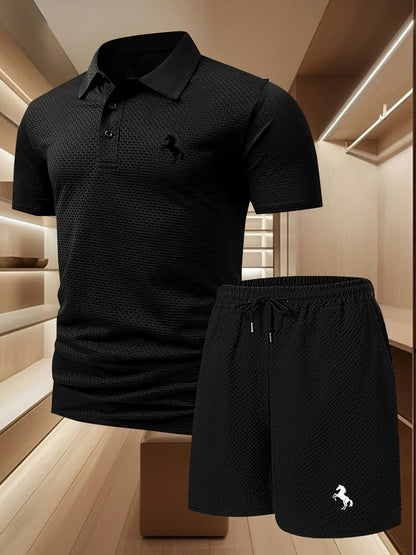 Herren Polo Set – Elegantes Freizeit-Outfit mit Poloshirt und Shorts, Stilvoll & Bequem für Alltag und Freizeit