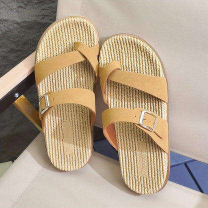 Herren Sandalen mit Zehenschlaufe und breiten Riemen – Bequeme Freizeitschuhe für Alltag, Strand & Urlaub