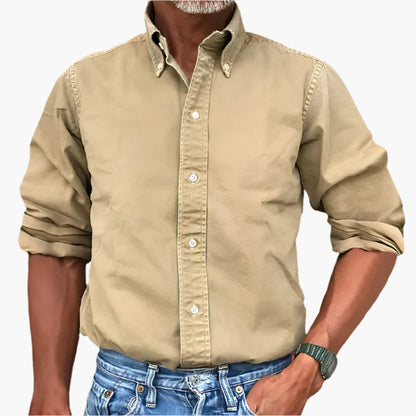 Herren Freizeit-Hemd mit Button-Down-Kragen – Klassischer Look für Alltag & Büro