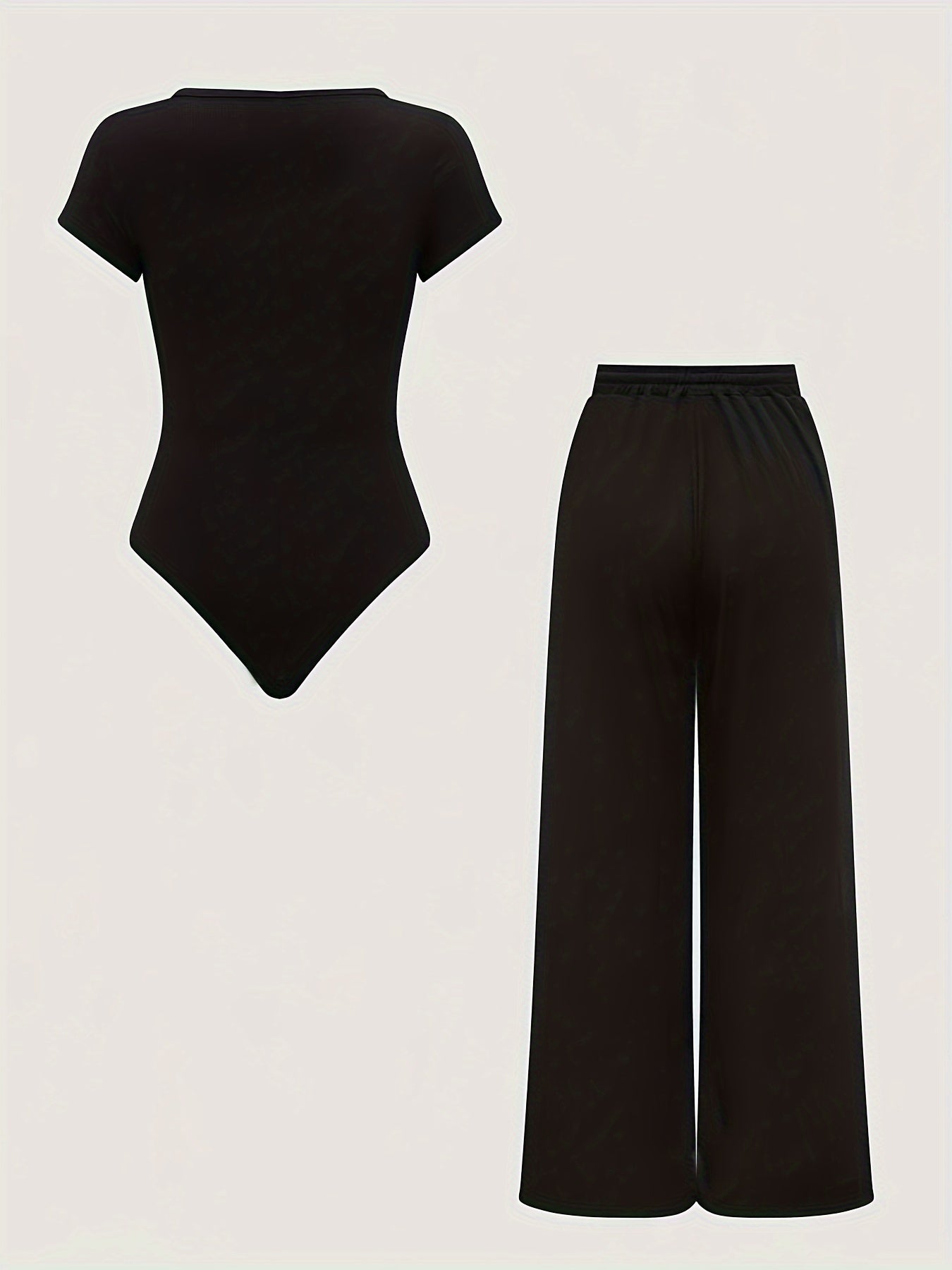 Damen Freizeit-Jumpsuit mit weitem Bein und Square-Neck Body – Stilvoller Einteiler für Alltag & Lounge