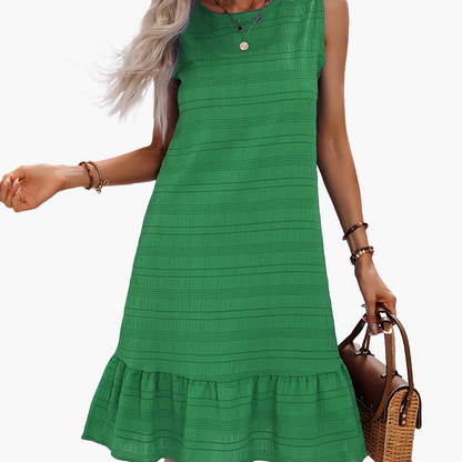 Damen Sommerkleid im A-Linien-Stil mit Volant – Elegantes Freizeit- und Urlaubskleid