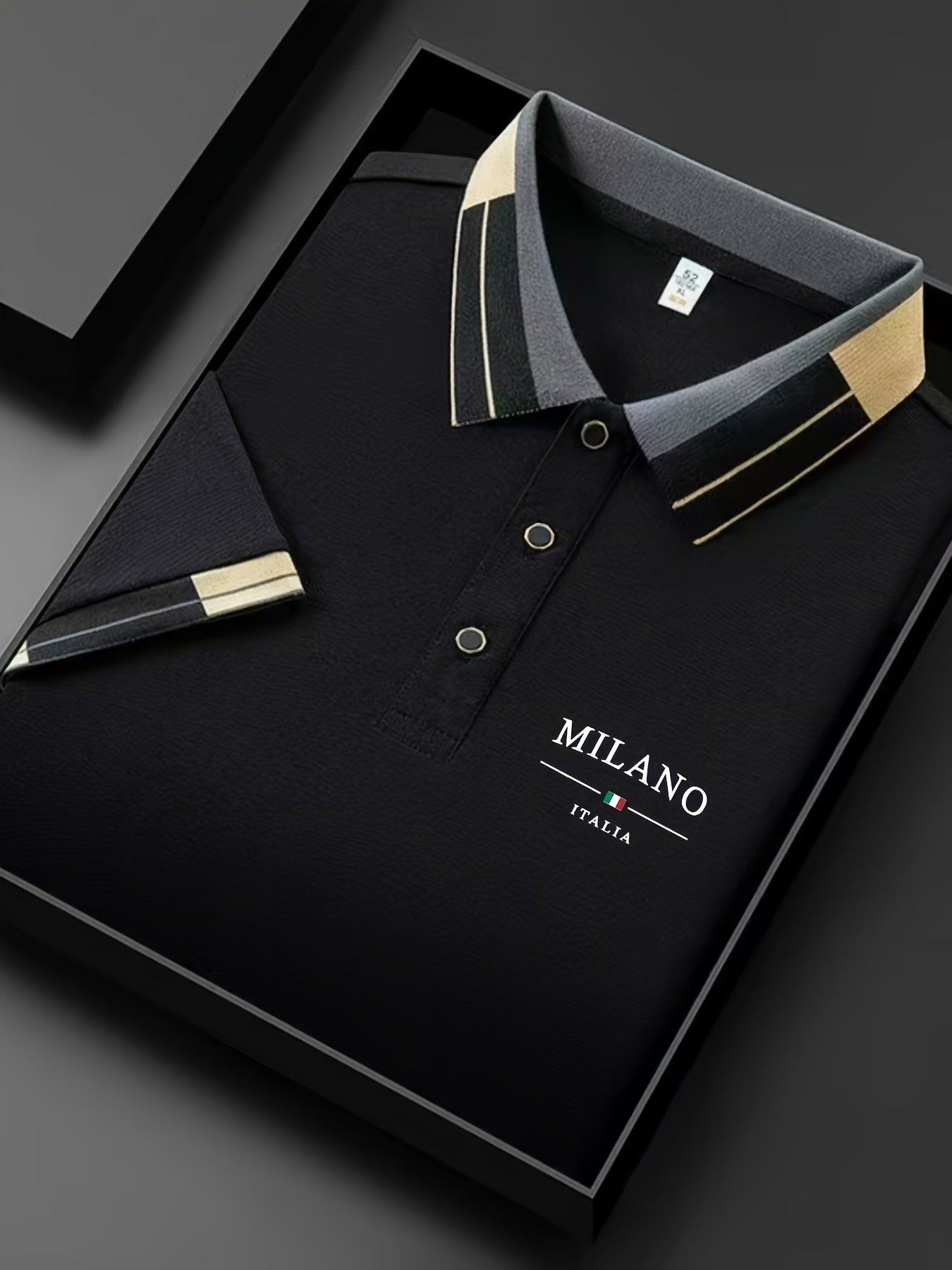 Herren Polohemd Milano Italia – Elegantes Freizeit-Poloshirt mit modernem Kragen