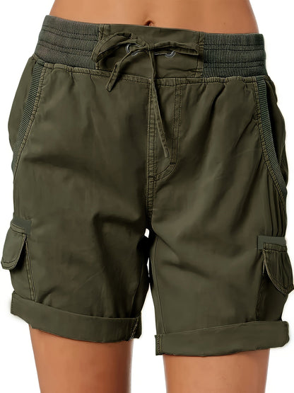 Damen Cargo Shorts mit Kordelzug – Bequeme Freizeithose im sportlichen Stil