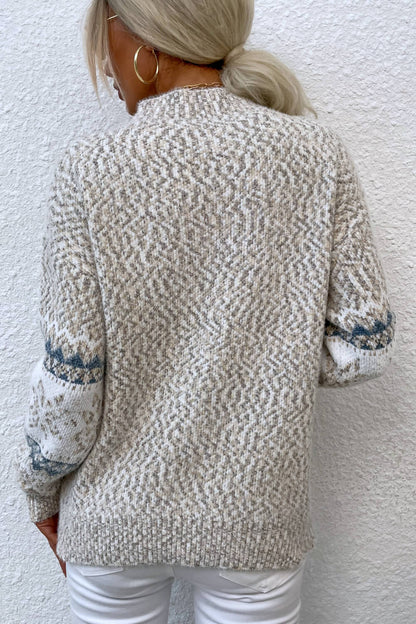 Damen Strickpullover mit Norwegermuster – Winterlicher Freizeit-Look, Komfort Fit