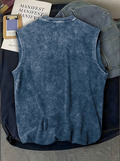 Herren Western Tanktop mit Print – Lässiges ärmelloses Shirt im Vintage-Stil für Freizeit & Festivals