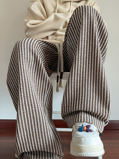 Herren Strickhose im angesagten Streetstyle, gerade geschnitten, lässig für Alltag & Freizeit