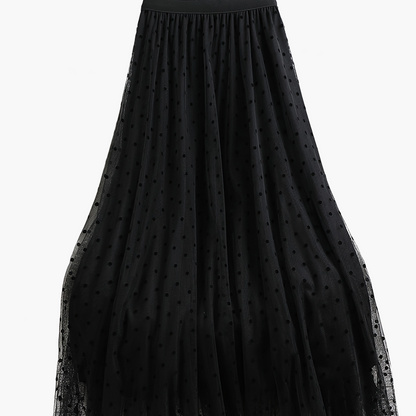 Damen Tüllrock mit Punkten – Eleganter Midirock für Alltag und besondere Anlässe