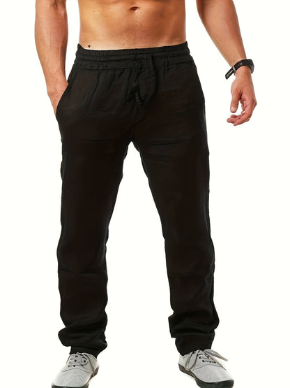 Herren Freizeithose mit Kordelzug – Leichte Sommerhose, Bequemer Schnitt, Perfekt für Alltag & Urlaub
