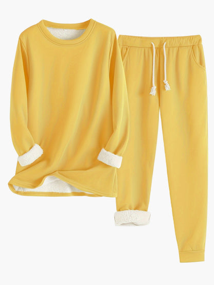 Damen Kuschelige Lounge-Set Zweiteilig – Bequemer Hausanzug für Alltag & Freizeit