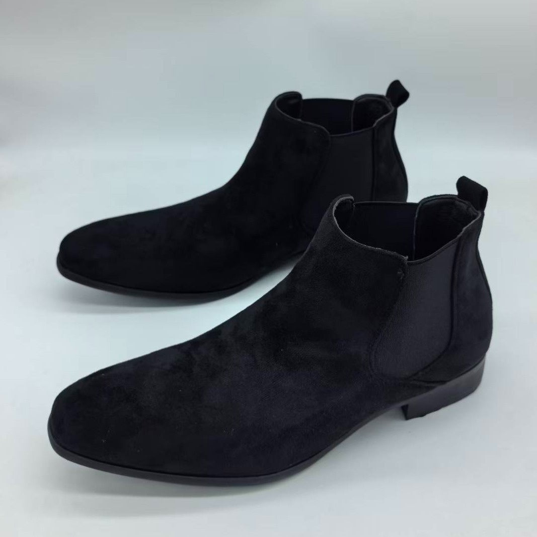 Chelsea Boots Herren Wildleder-Optik Klassisch Elegante Stiefeletten