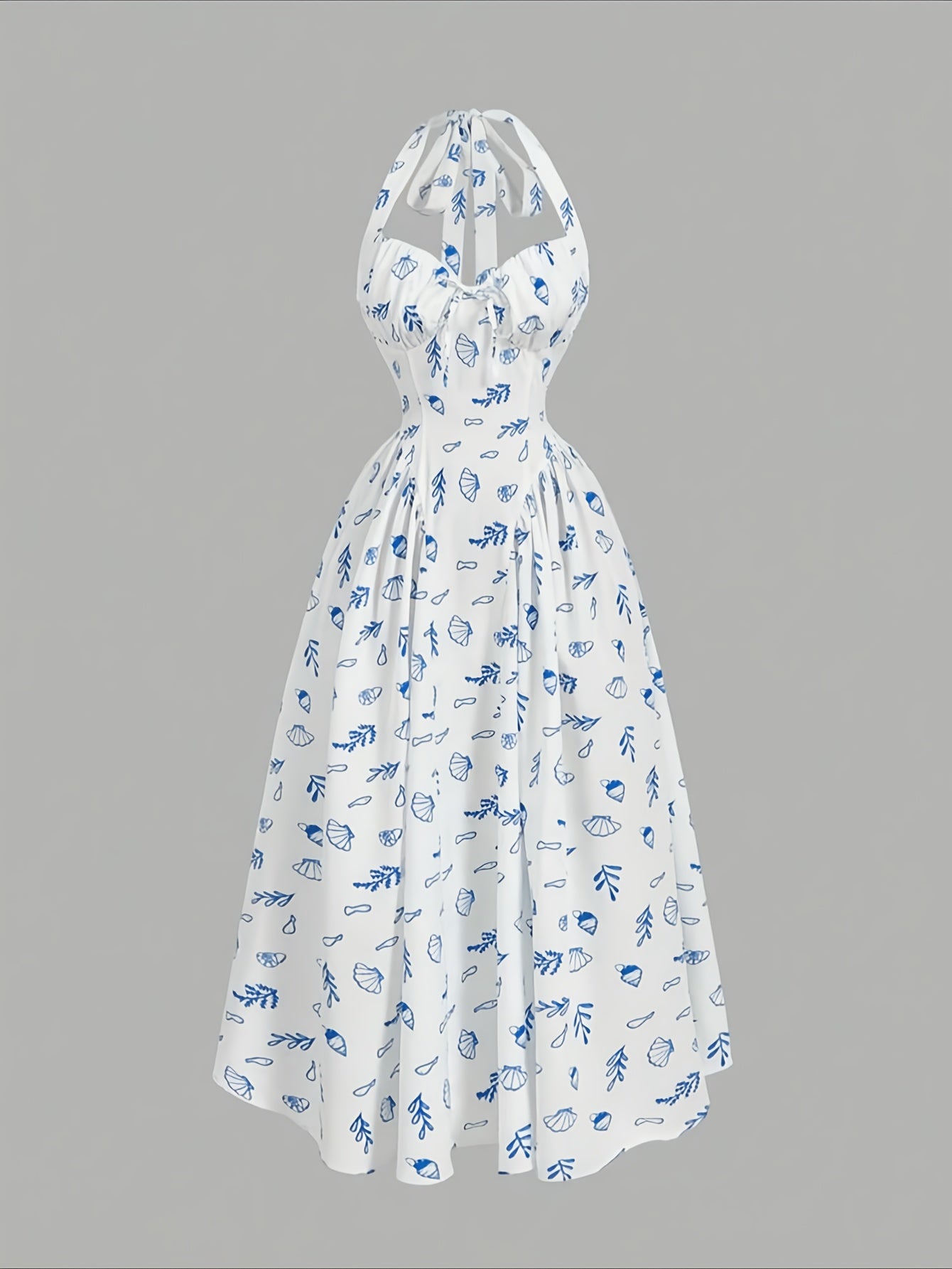 Damen Vintage Cocktailkleid mit Halterneck und Faltenrock – Eleganter Retro-Stil für besondere Anlässe