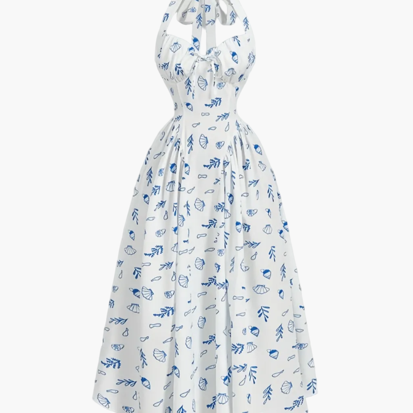Damen Vintage Cocktailkleid mit Halterneck und Faltenrock – Eleganter Retro-Stil für besondere Anlässe