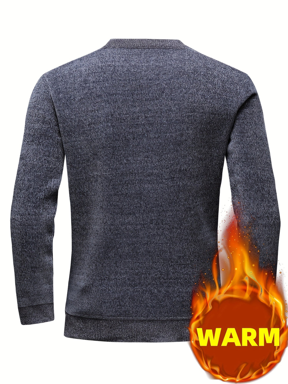 Herren Pullover Rundhals Langarm Strickpullover mit Streifenmuster