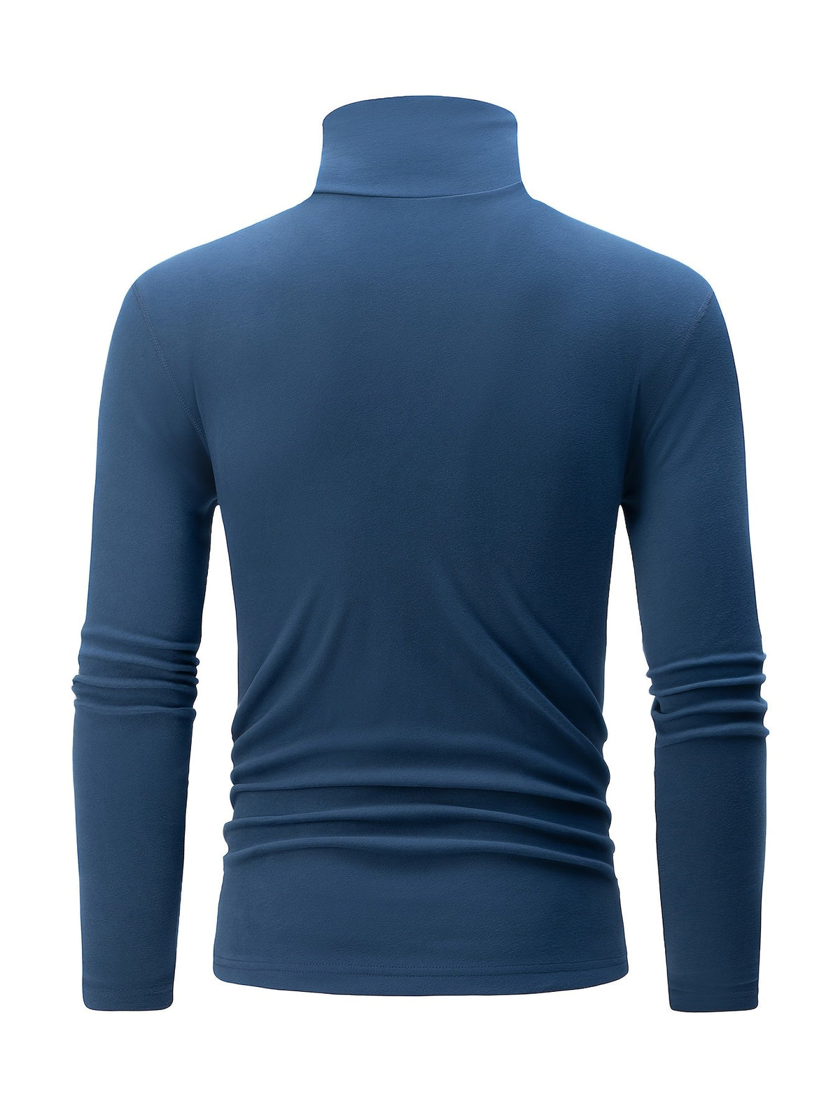 Herren Rollkragenpullover Langarmshirt Slim Fit 4er-Set Schwarz Weiß Grau Blau