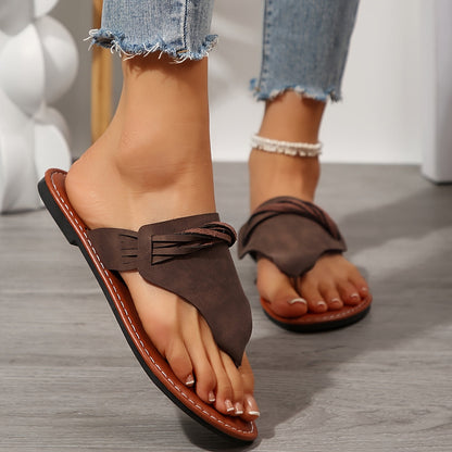 Damen Zehentrenner Sandalen im Boho-Stil für Sommer, Freizeit & Alltag