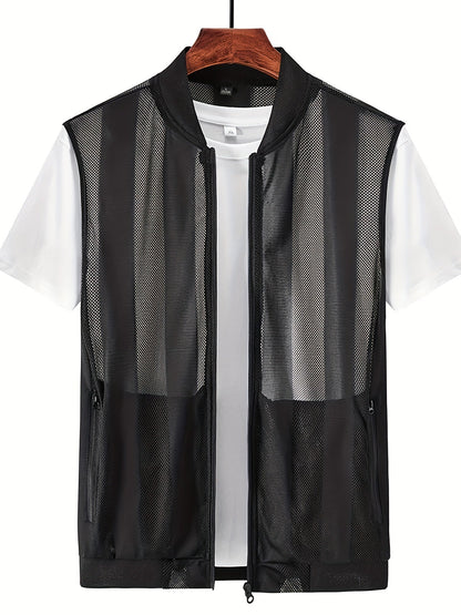Herren Weste mit Reißverschluss für sportlichen Freizeit-Look