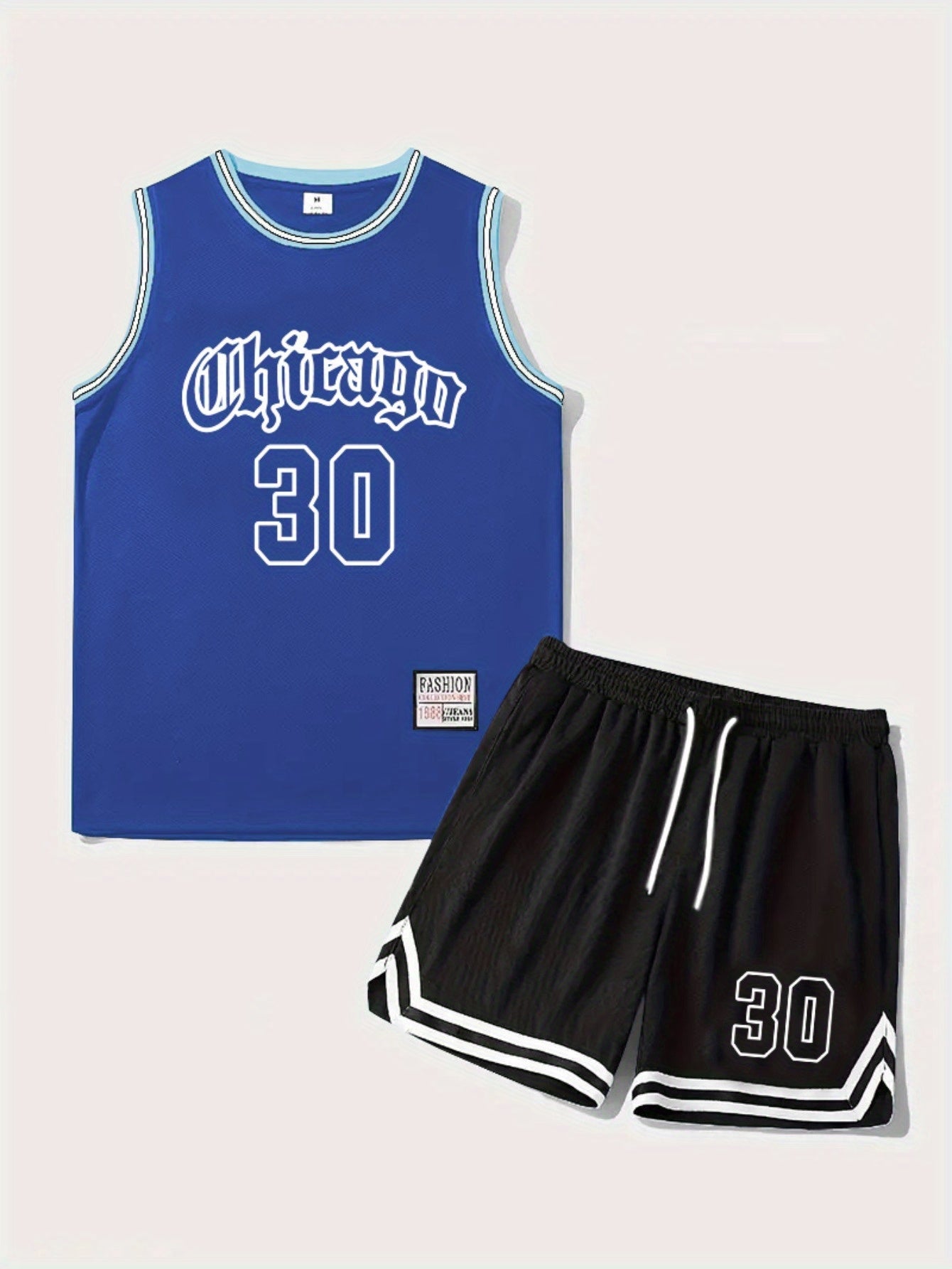 Herren Basketball Trikot Set Chicago 30 – Sportliches Tanktop und Shorts für Training und Freizeit