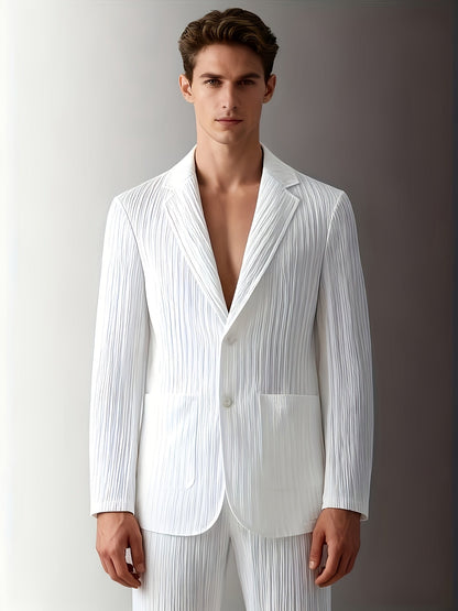 Herren Anzugjacke im modernen Streifen-Design – Eleganter Freizeit-Look für Frühling und Sommer