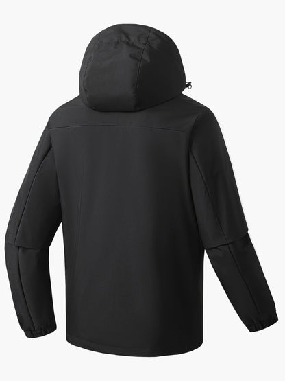 Herren Softshell Outdoorjacke 3-in-1 mit Fleece-Innenjacke – Wasserdicht, Atmungsaktiv, Perfekt für Freizeit und Abenteuer